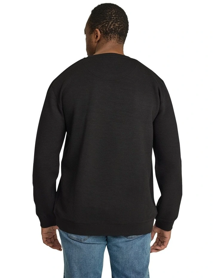 Joseph Jacquard Crew Sweat in Black image 2