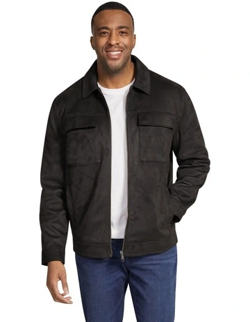 Affleck Suede Jacket in Black