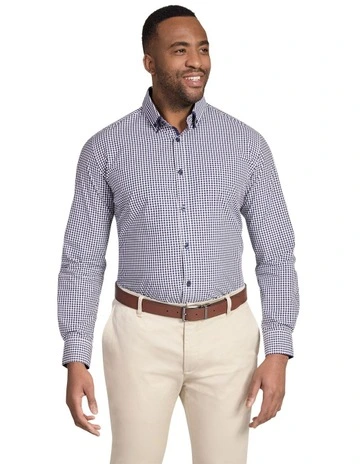 Whitely Check Shirt in Navy
