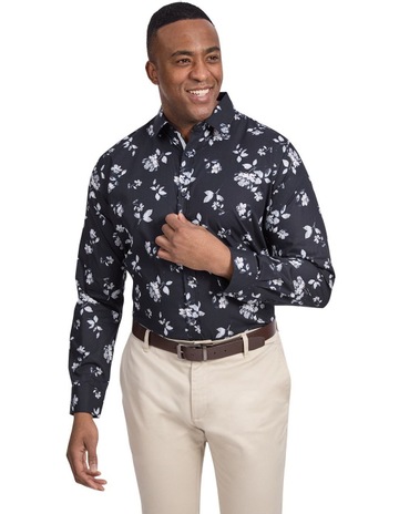 Jayden Floral Shirt in Ink