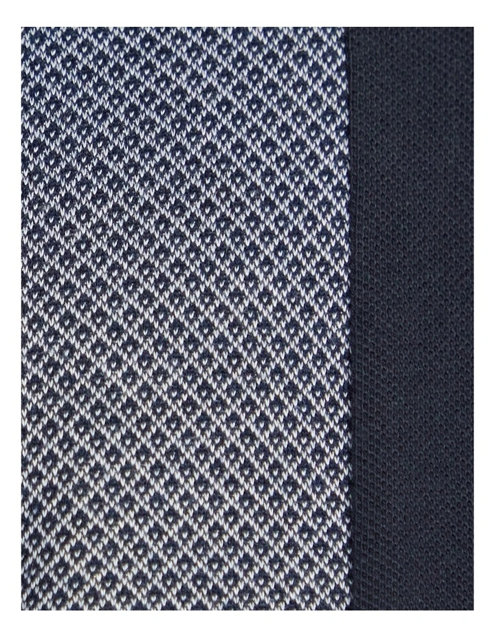 Huxlie Spliced Polo Shirt in Navy image 5