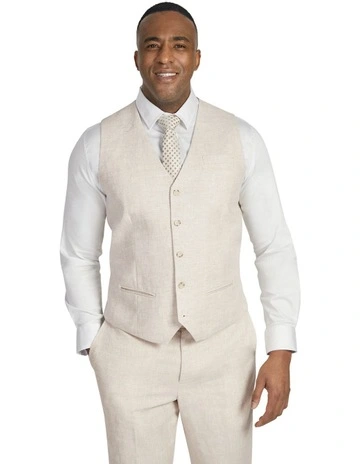 Jude Linen Waistcoat in Natural