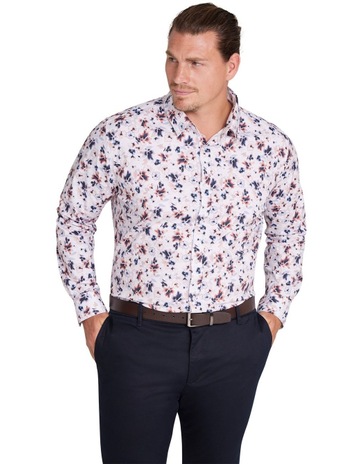 Dayle Floral Stretch Shirt in White