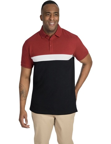 Jenson Splice Polo Shirt in Sunset Red