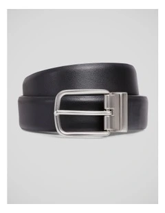 Leon Stretch Reversible Belt in Black / Tan