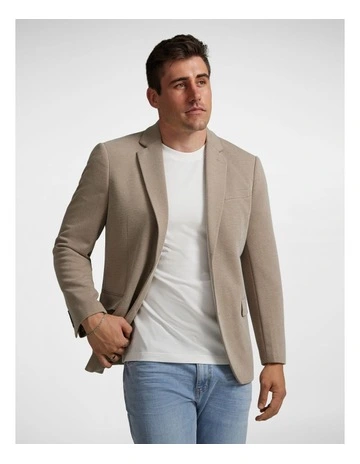 Hardy Knit Stretch Blazer in Pebble