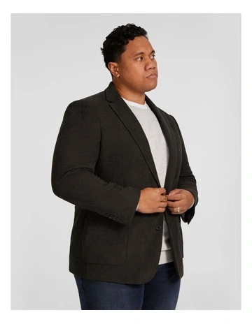 Douglas Cord Stretch Blazer in Dark Olive