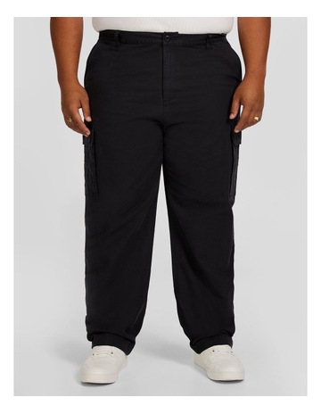 Relaxed Fit Cargo Pant in Washed Black