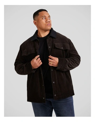 Finn Cord Shacket in Chocolate
