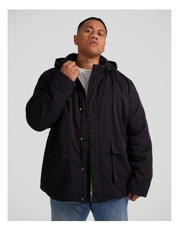 Santiago Hooded Parka in Black
