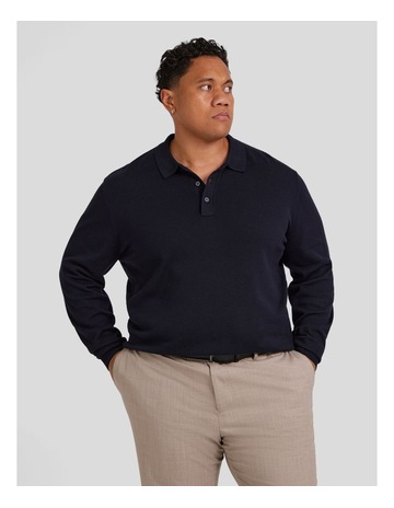 Everyday Polo Sweater in Navy