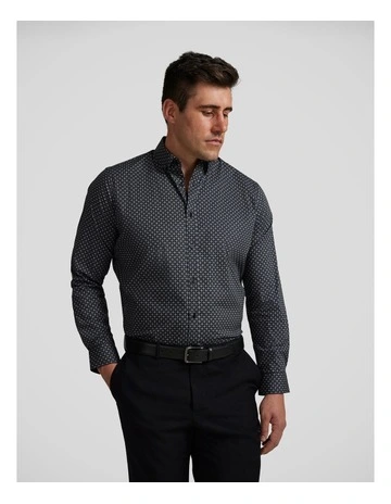 Miller Geo Stretch Shirt in Black