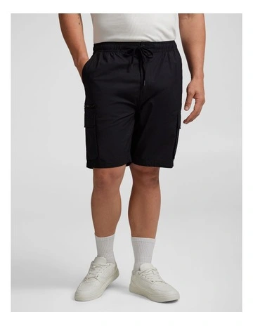 Corbin Stretch Cargo Short in Black