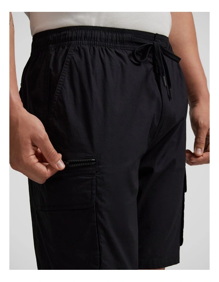 Corbin Stretch Cargo Short in Black image 3