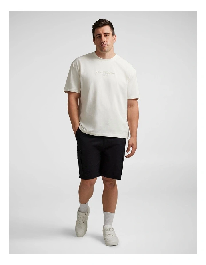 Corbin Stretch Cargo Short in Black image 4