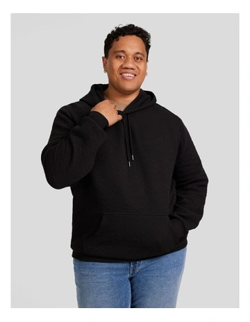 Aspen Jacquard Hoodie in Black