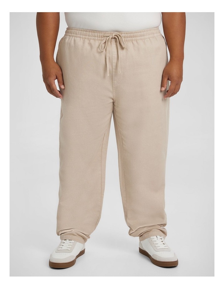 Ravello Linen Blend Pant in Stone