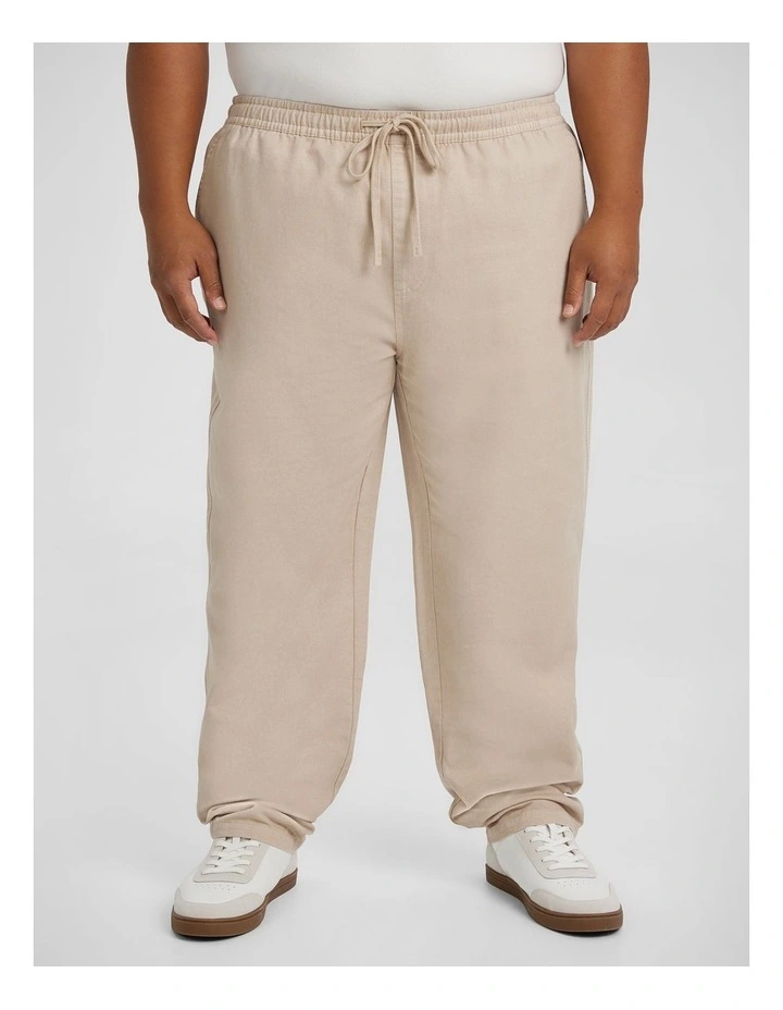 Ravello Linen Blend Pant in Stone image 1