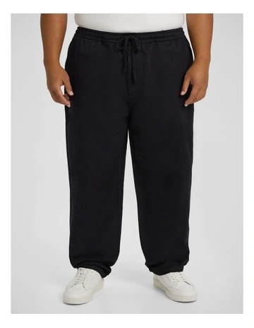 Ravello Linen Blend Pant in Black