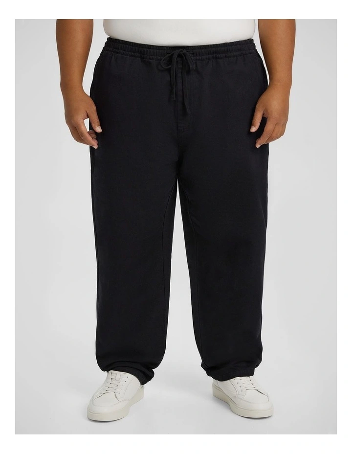 Ravello Linen Blend Pant in Black image 1