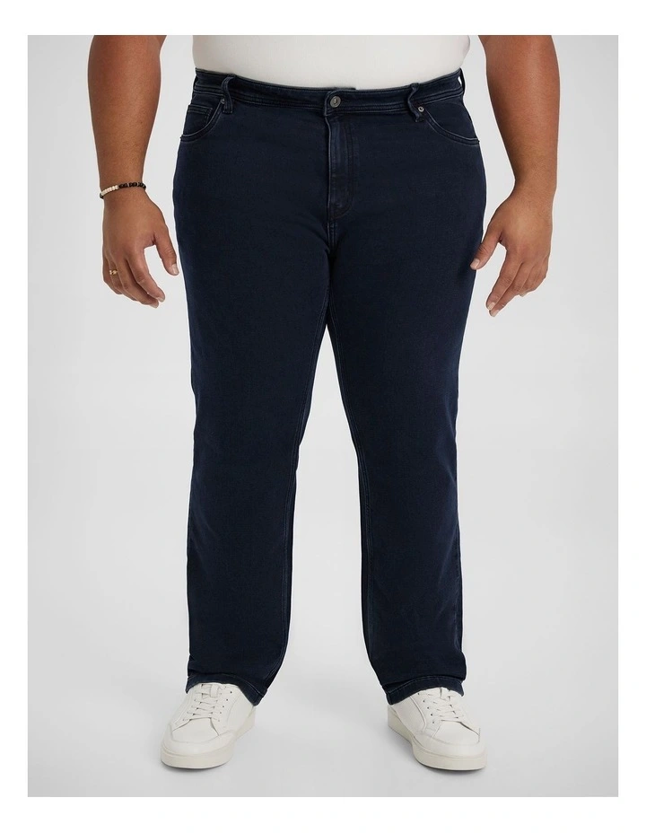 Maison Regular Knit Jean in Navy image 1