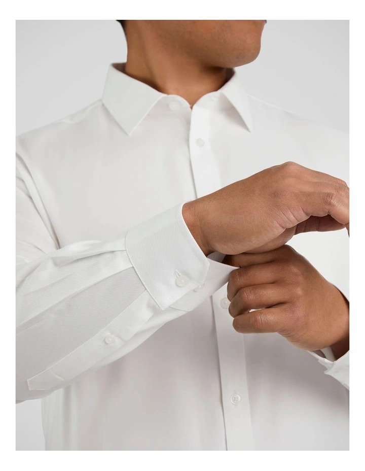Ace Easycare Twill Dress Shirt in White image 5