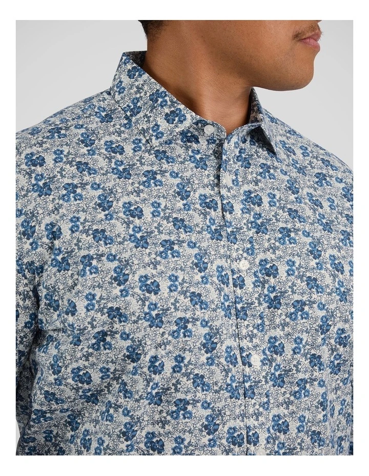 Nelson Floral Shirt in Blue image 3