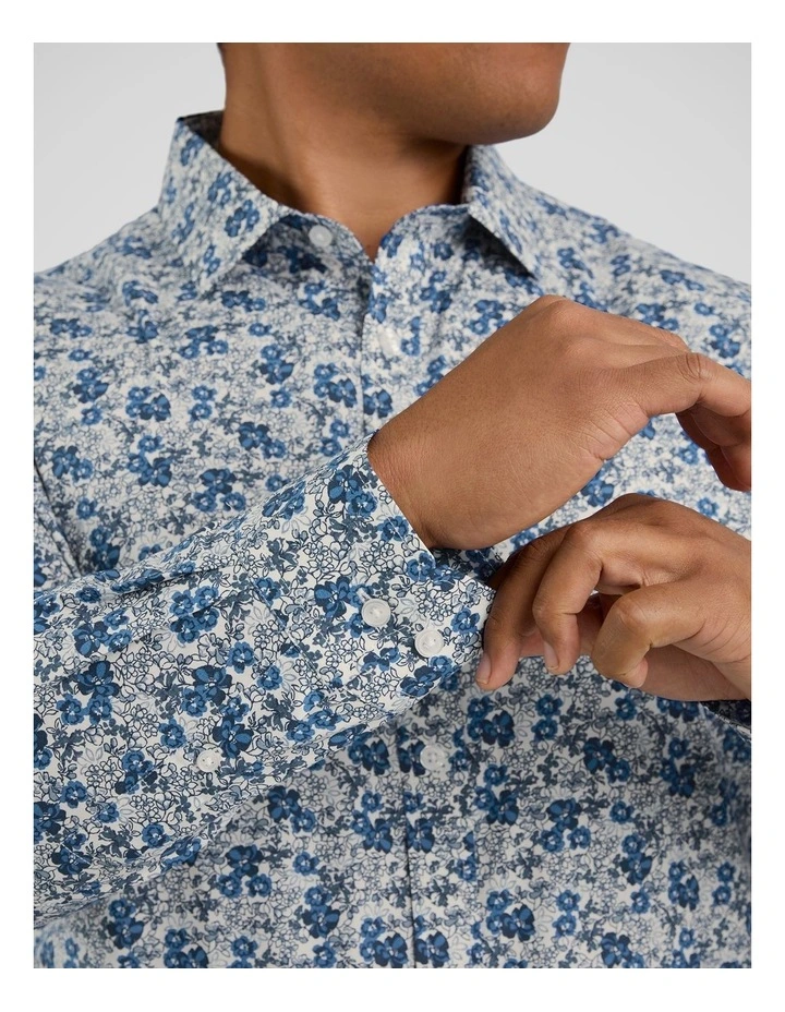 Nelson Floral Shirt in Blue image 5