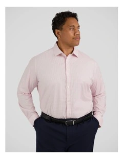 Damon Print Stretch Shirt in Pink