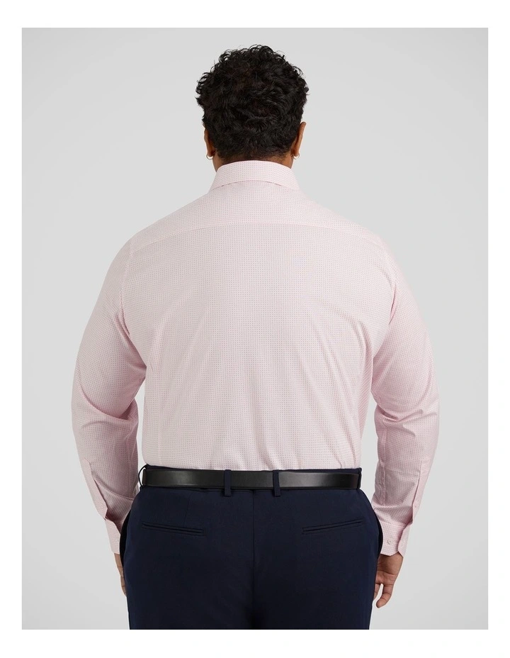 Damon Print Stretch Shirt in Pink image 2