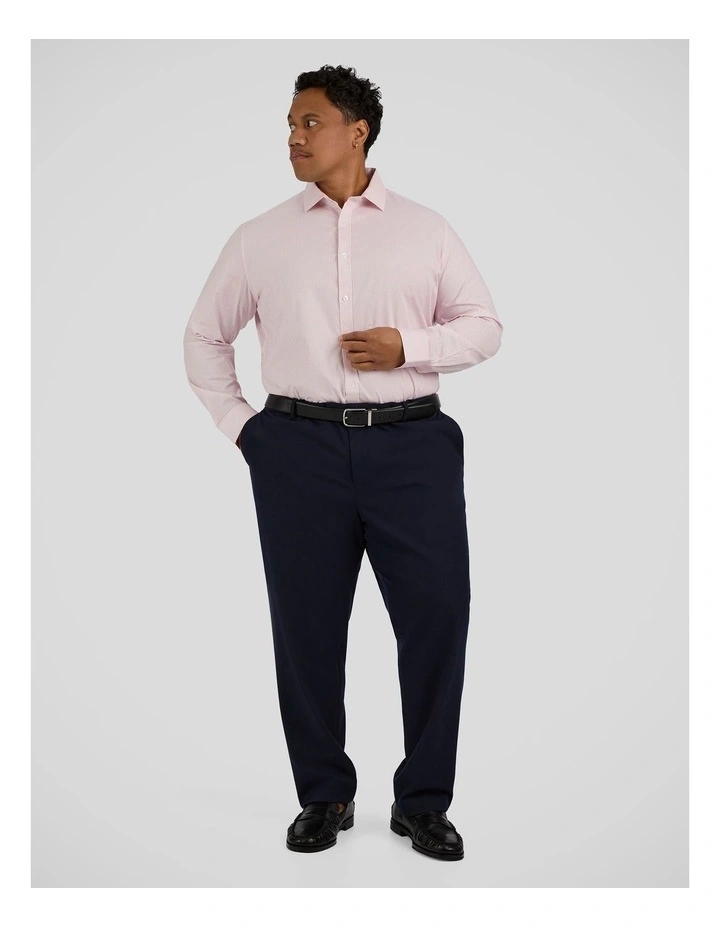 Damon Print Stretch Shirt in Pink image 4