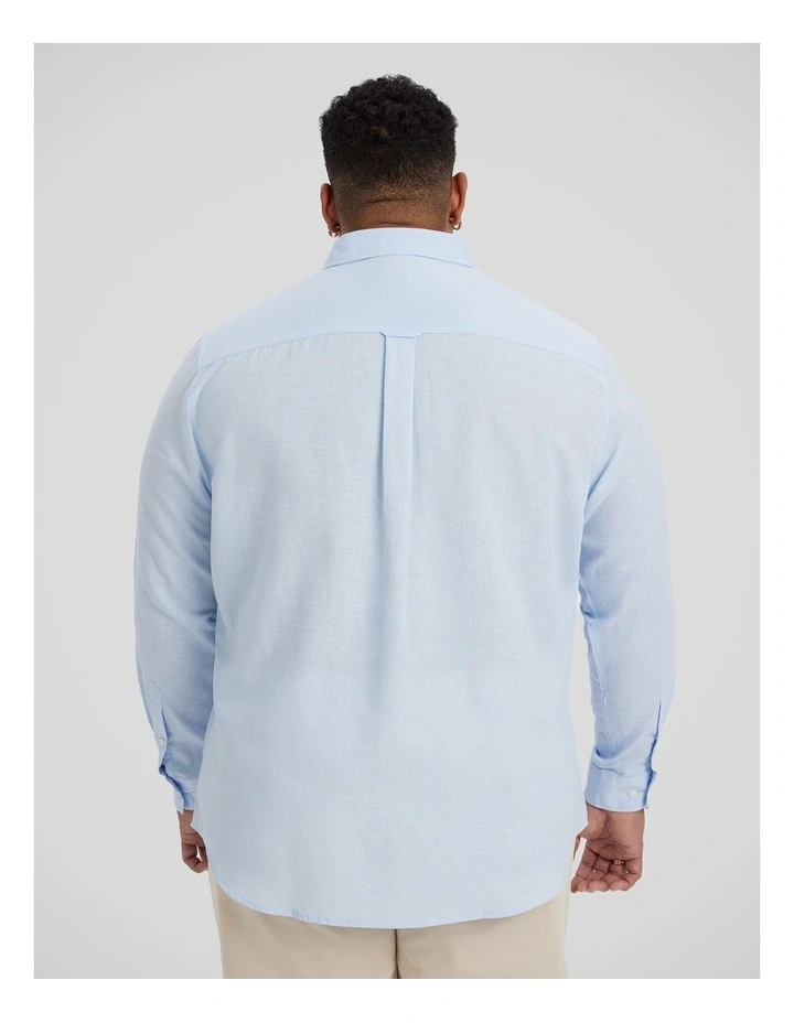 Anders Linen Shirt in Pale Blue image 2