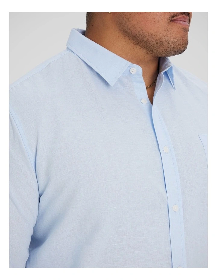 Anders Linen Shirt in Pale Blue image 3