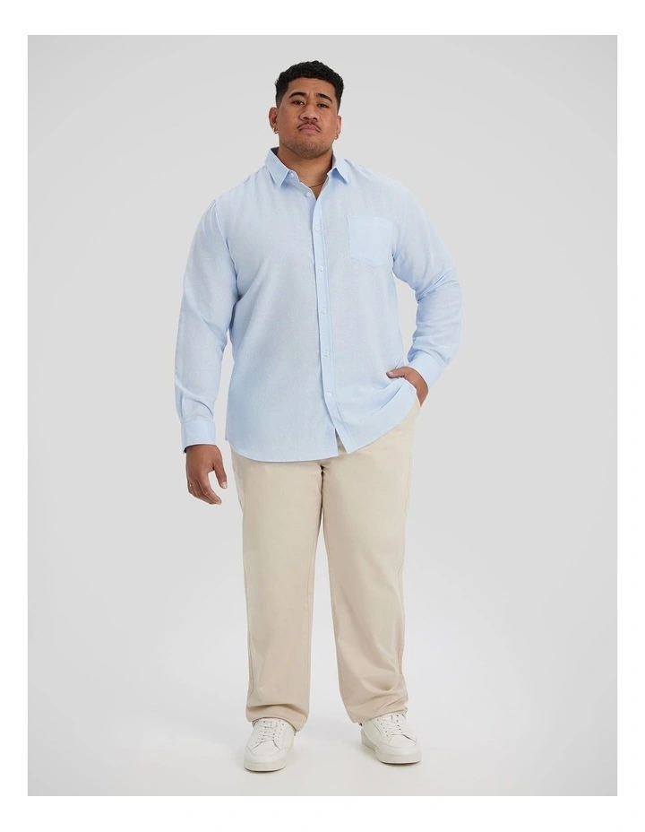 Anders Linen Shirt in Pale Blue image 4