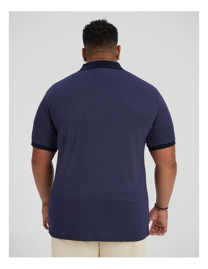 Charles Jacquard Polo in Navy image 2