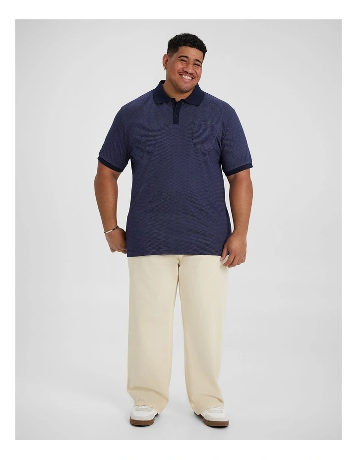 Charles Jacquard Polo in Navy image 4