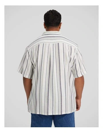 Figaro Relaxed Stripe Shirt in White