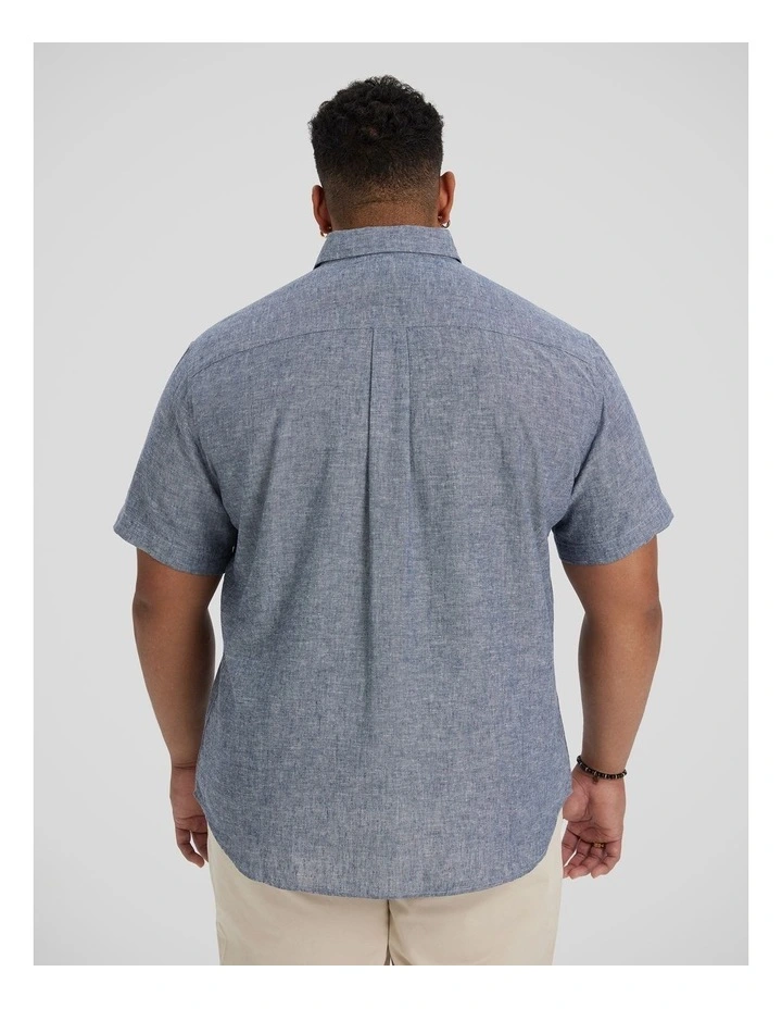 Tahiti Linen Shirt in Denim Blue image 2