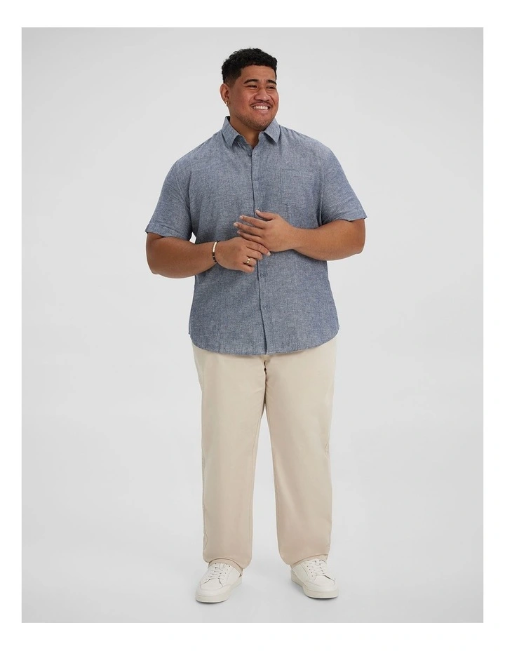 Tahiti Linen Shirt in Denim Blue image 4