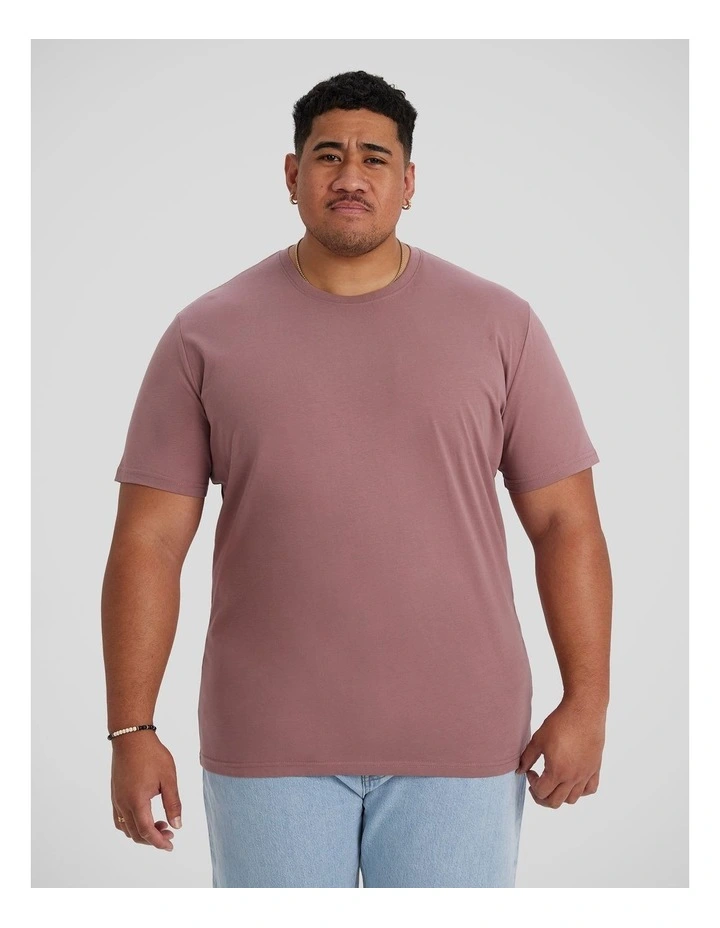 Essential Crew Neck Tee in Berry image 1