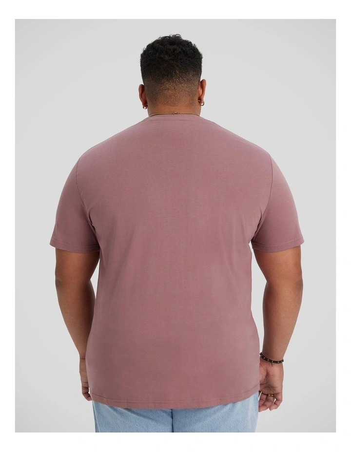 Essential Crew Neck Tee in Berry image 2