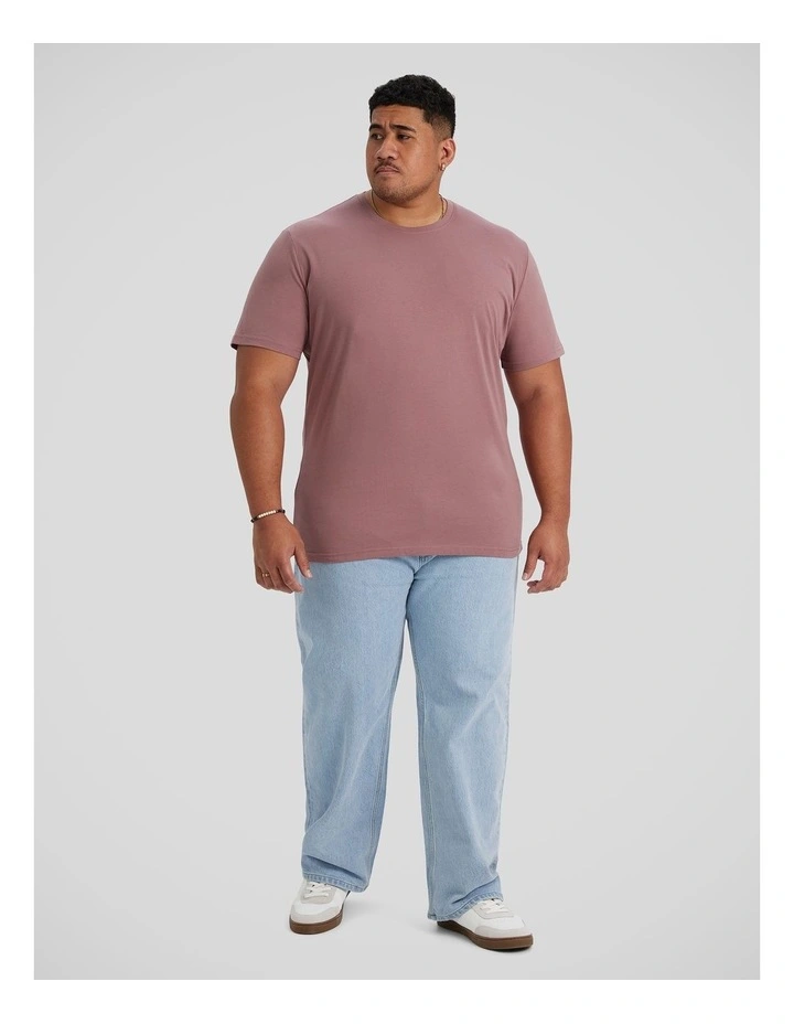 Essential Crew Neck Tee in Berry image 4