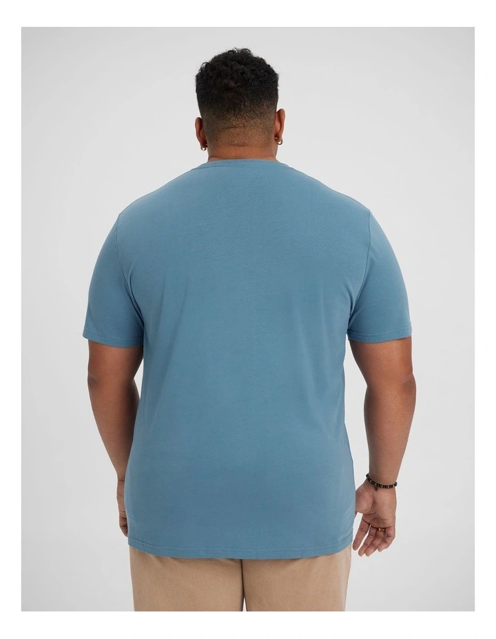 Essential V Neck Tee in Aegean image 2