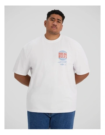 Break Rules Relaxed Fit Tee in White