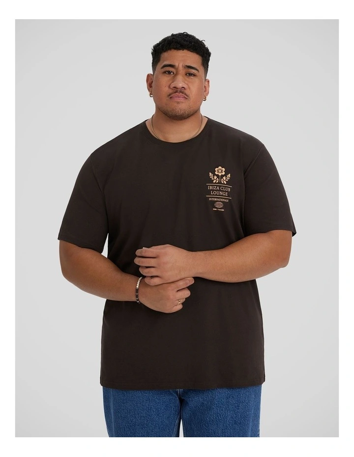 Ibiza Longline Tee in Chocolate image 1