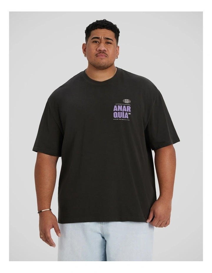 Anarchy Relaxed Fit Tee in Charcoal image 1