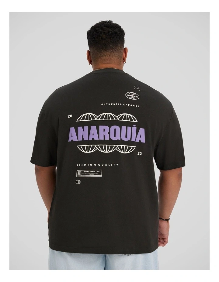 Anarchy Relaxed Fit Tee in Charcoal image 2