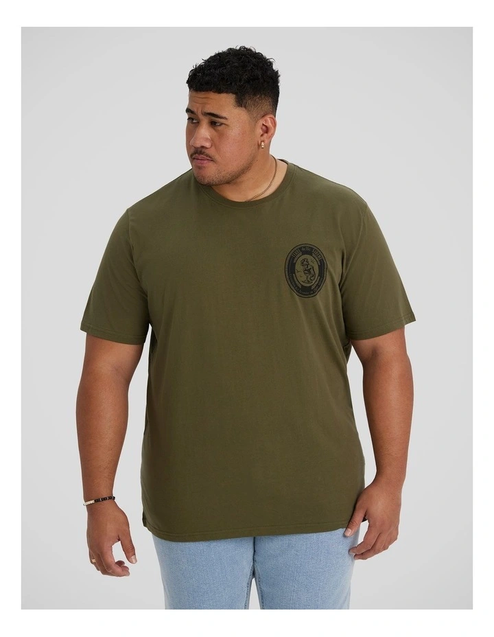 Sirene Crew Neck Tee in Dark Olive image 1