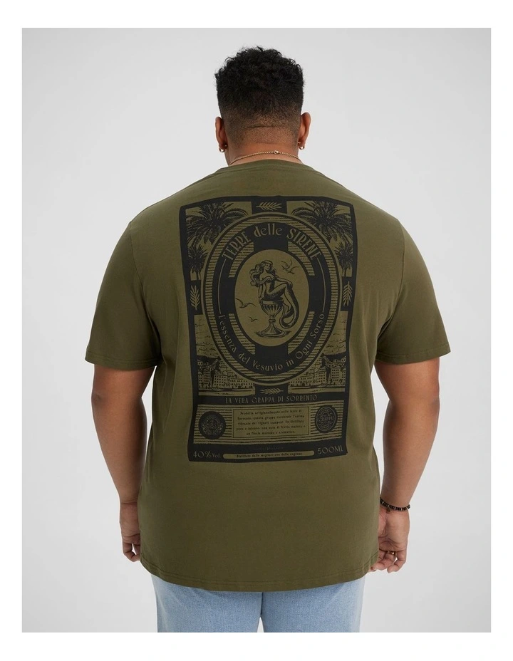 Sirene Crew Neck Tee in Dark Olive image 2