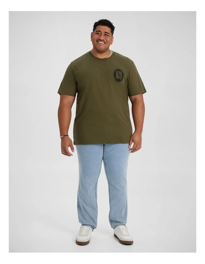 Sirene Crew Neck Tee in Dark Olive image 4